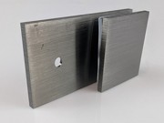 glass to wall 180 degree bracket in brushed gun black